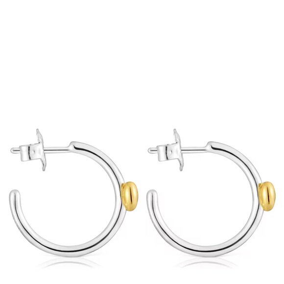 Tous Two-tone heart Hoop earrings My Other Half - Picture 2 of 4